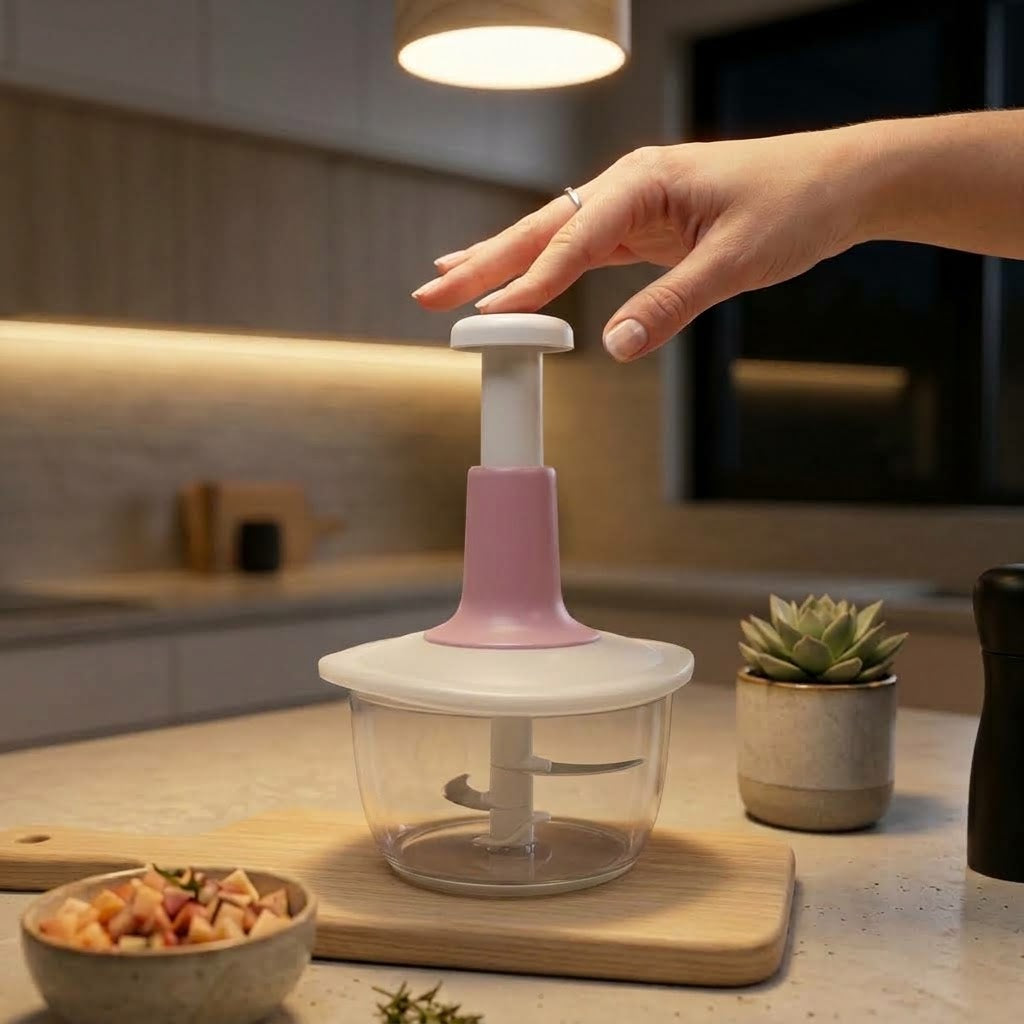 1.5L Hand Press Vegetable & Meat Chopper